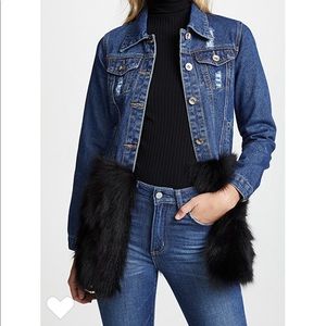 Denim jacket with fox fur bought on shopbop